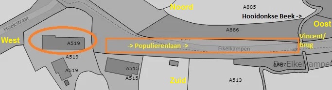 populierenlaan op kadasterkaart-1832b