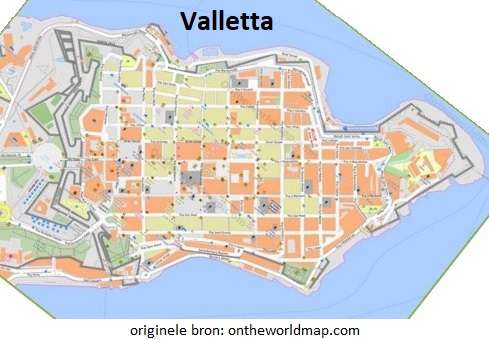 Kaart Valletta