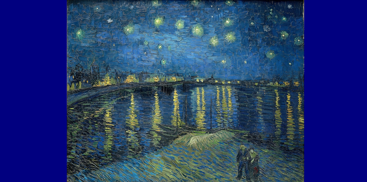 Sterrennacht boven de Rhone