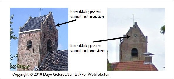 Torenklok oost west Nes Friesland