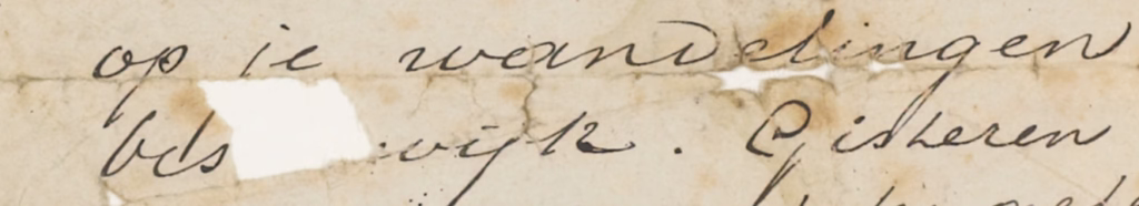 Beschadigde brief van Vincent uit