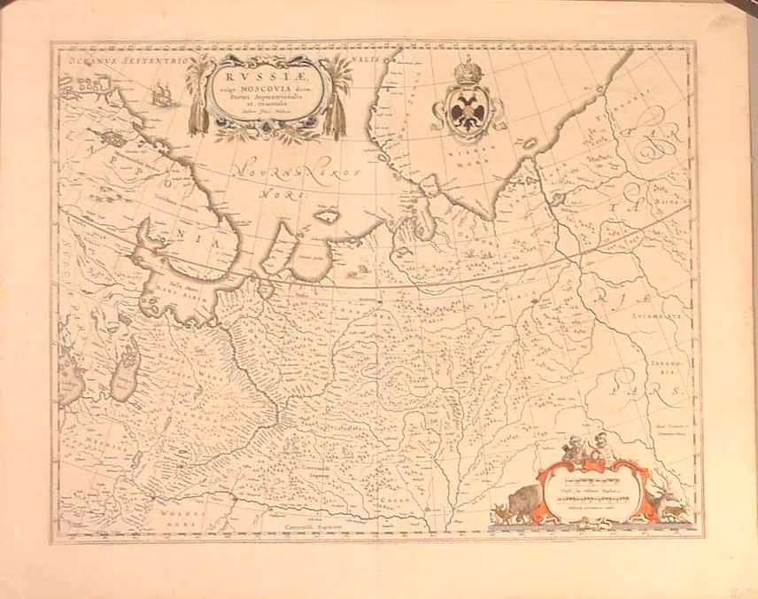 Kaart van Noord Rusland (1638) door Blaeu